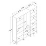 Hanah Home Soporte para el pasillo Nogal y blanco